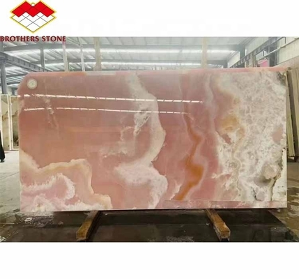 Matt Oppervlakte Afwerking Moderne Roze Onyx Steen voor tafel en muur toepassing