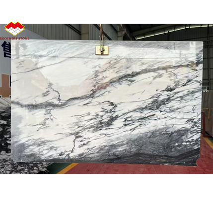 Sneeuwberg Wit Marmer Grote plaat voor Modern Design Eettafel Top Natuursteen