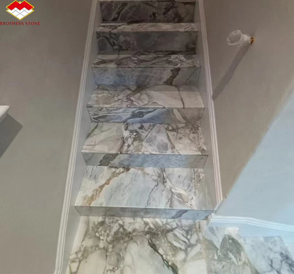 Brazilië Calacatta Grijz Marmer vis Buik Grijz Marmer voor Hotel Anti Slip Trappen Design