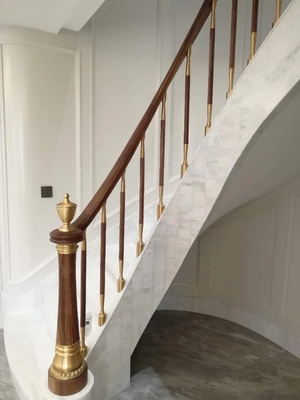 Persoonlijke grootte Europees ontwerp Interieur Wit marmer gesneden trappen treppen en risers
