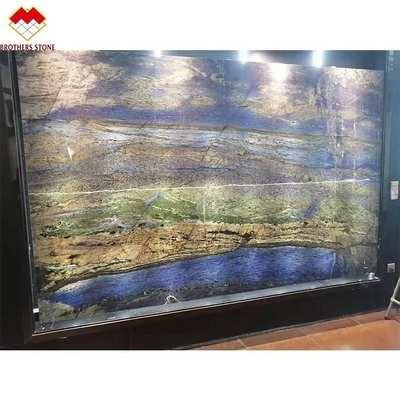 Compressievermogen 50,4 MPa Blauw Bahia Marmer Dream Backlit Steen voor Hotel en Villa