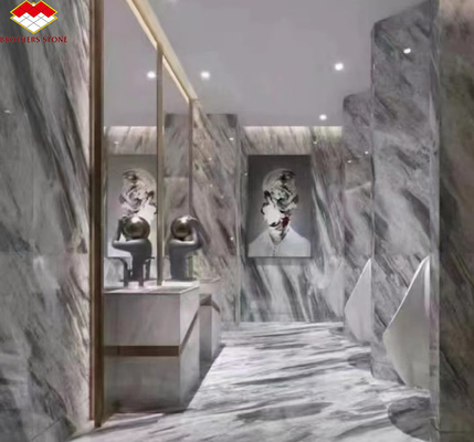Hotel Interieurontwerp Calcite Marmeren Trappenvloer en Trappen met Licht in Florence Grijs
