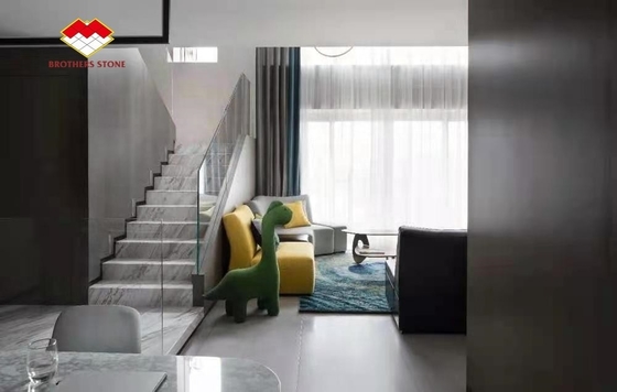 Natuurlijke witte marmeren trap van steen marmeren niet-rutsende trappen voor trappen en liften