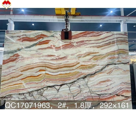 Translucent Regenboog Onyx Steen voor Villa Achtergrond CNF Gepolijst Rode Draak Onyx Marmer