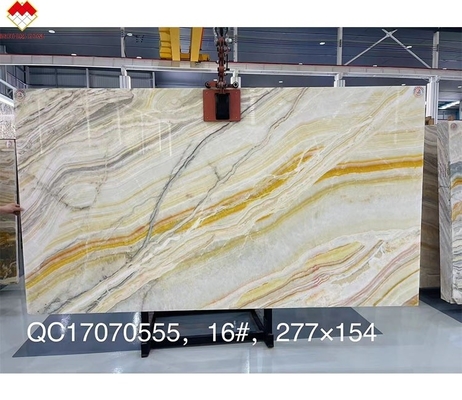 Translucent Regenboog Onyx Steen voor Villa Achtergrond CNF Gepolijst Rode Draak Onyx Marmer