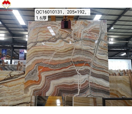 Translucent Regenboog Onyx Steen voor Villa Achtergrond CNF Gepolijst Rode Draak Onyx Marmer