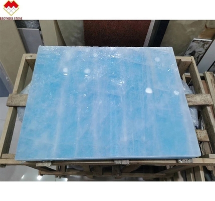 Moderne vloerrevolutie Translucent Blue Jade Onyx Stone Tiles voor muur en vloer