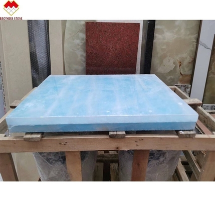 Moderne vloerrevolutie Translucent Blue Jade Onyx Stone Tiles voor muur en vloer