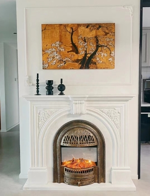 Europese stijl moderne binnenhaard op maat van natuurlijk marmer Italiaanse stijl met open haard voor woonkamer