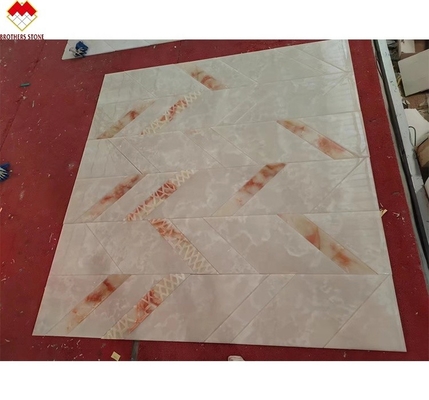 Gepolijste marmeren platen van onyx in standaard of op maat gemaakte afmetingen voor deuren en bekleding