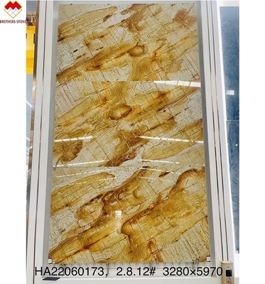 Inwendige decoratie boek gepaard met gele honing Onyx marmeren platen voor muur achtergrond