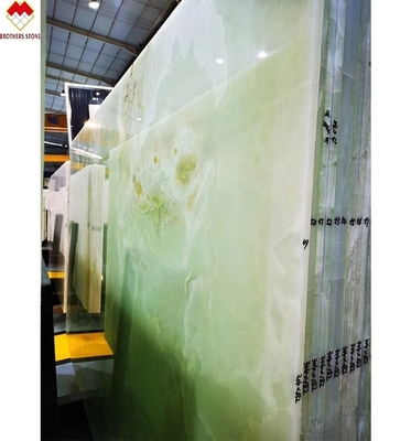 Direct verkoop Translucent Green Onyx Slab voor toonbank standaard of op maat