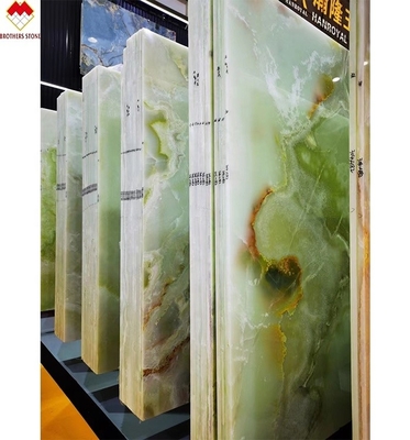 Direct verkoop Translucent Green Onyx Slab voor toonbank standaard of op maat