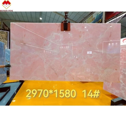 Grote plaat Onyx Marmer Prachtig Wit Roze Onyx Steen voor Wandpaneel en Tafelplaat