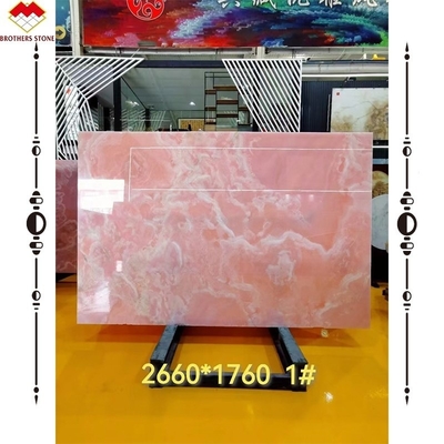 Grote plaat Onyx Marmer Prachtig Wit Roze Onyx Steen voor Wandpaneel en Tafelplaat