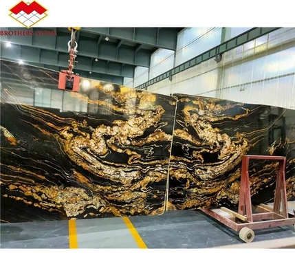 Chinese granit luxe keuken countertop met gepolijste zwarte gouden steen