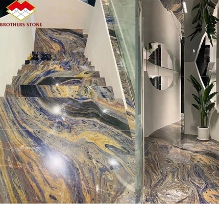 Chinese granit luxe keuken countertop met gepolijste zwarte gouden steen