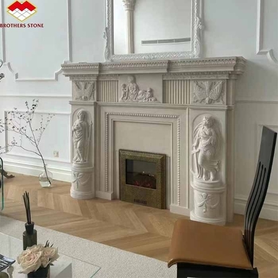 Vrijstaand Modern Indoor Royal Botticino Marmer Decor Cream Shanna Beige Marmer voor Kaap Tafelplan