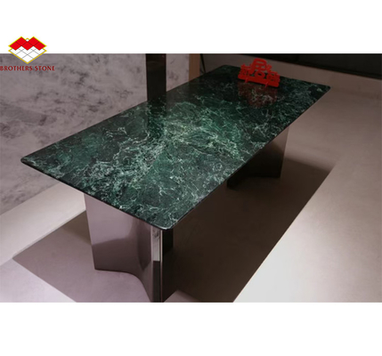 Calcite donkergroen marmer voor modern design villa badkamer wasbak en eettafel