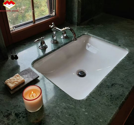 Calcite donkergroen marmer voor modern design villa badkamer wasbak en eettafel