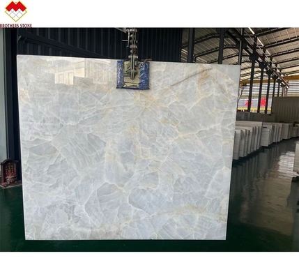 Transparante Royal White Onyx Tile Grote Slab Steenvorm met 0,12% Water Absorptie