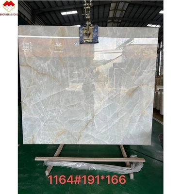 Transparante Royal White Onyx Tile Grote Slab Steenvorm met 0,12% Water Absorptie