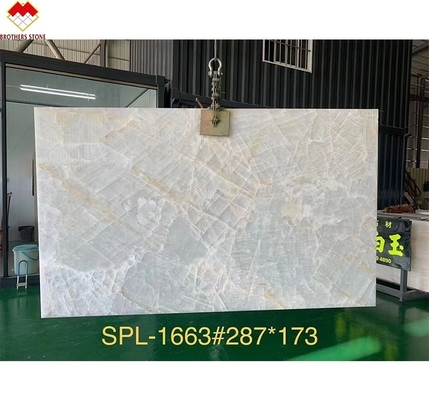 Transparante Royal White Onyx Tile Grote Slab Steenvorm met 0,12% Water Absorptie