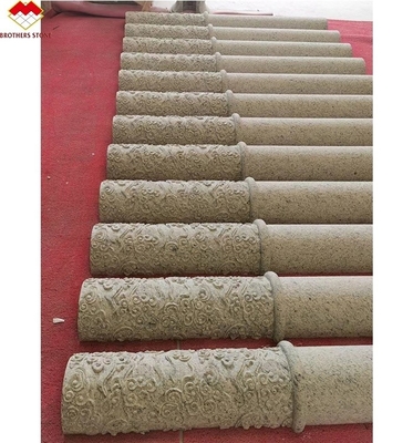 Amerikaanse stijl Granite Marmer bedekkende pilaar Snijwerk Holle ronde kolom bij Yunfu Sale