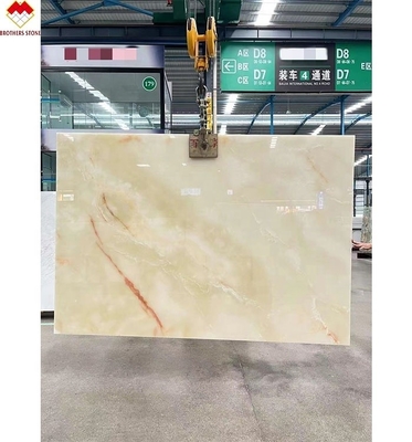 Achtergrondverlichting Royal White Onyx Marble Slab voor aanpasbare tafel countertop en wandpaneel