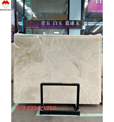 Achtergrondverlichting Royal White Onyx Marble Slab voor aanpasbare tafel countertop en wandpaneel