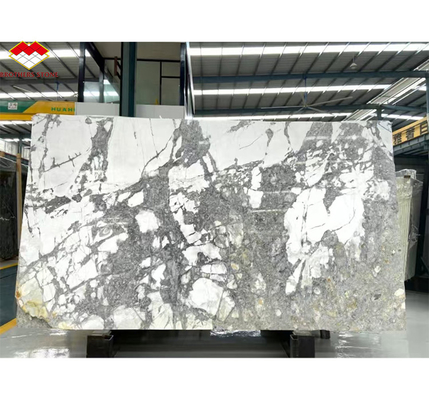 Gepolijste Arabescato witte Italiaanse marmeren plaat voor moderne muur en ronde eettafel