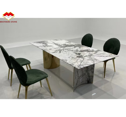 Gepolijste Arabescato witte Italiaanse marmeren plaat voor moderne muur en ronde eettafel