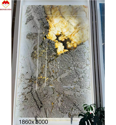 Translucent Braziliaans Alpinus Granite Super Crystal Exotic Natural Backlit Patagonia Quartzite Steen Muurpaneel