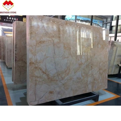 Groothandel achtergrondverlichting gouden aders onyx doorschijnend spinnenwit goud korrels jade onyx steen