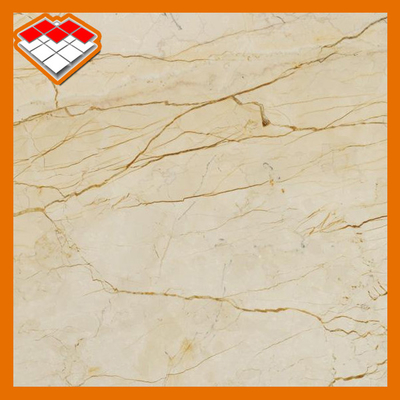 Gouden Aders Beige Badkamers 12mm Marmeren Steenplak