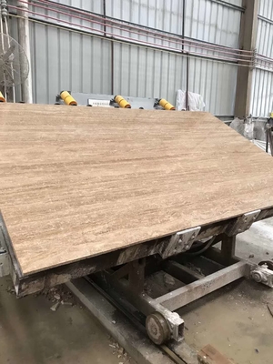 De Gele Roman Beige Travertijn van Iran 2cm en 3 Cm-Travertijnplakken en Tegels met Netwerk op Rug