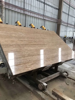 De Gele Roman Beige Travertijn van Iran 2cm en 3 Cm-Travertijnplakken en Tegels met Netwerk op Rug