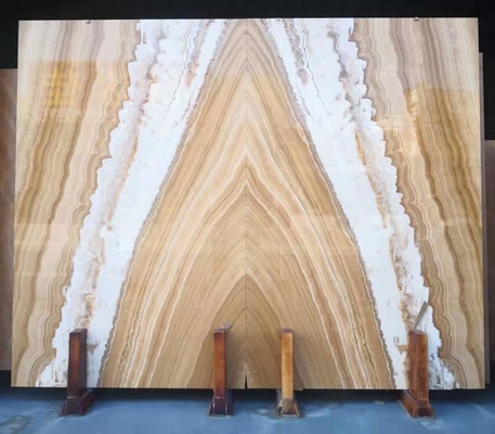 Gele en Witte Mulge Achtergrond van de Graafroyal wood grain de Marmeren Muur
