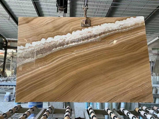 Gele en Witte Mulge Achtergrond van de Graafroyal wood grain de Marmeren Muur