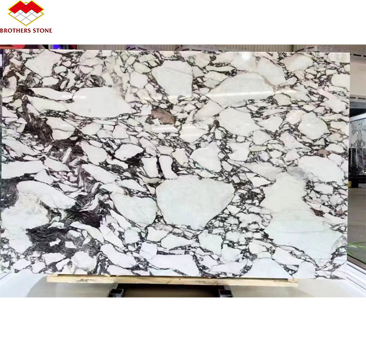 Natuurlijke Italiaanse Calacatta Viola marmeren platen voor moderne keuken countertop en binnenmuur