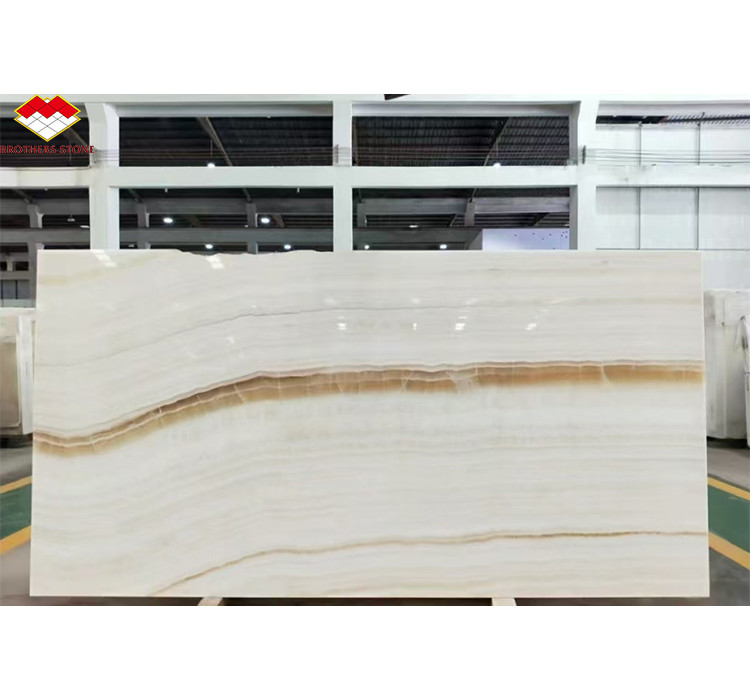 Moderne hotelontwerpstijl Transparent witte jade marmeren plaat voor muur en vloer