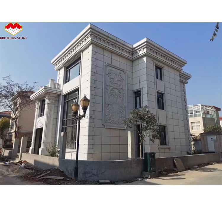 Moderne Chinese grijs granitstenen fineer op maat gesneden voor buitenwandbekleding