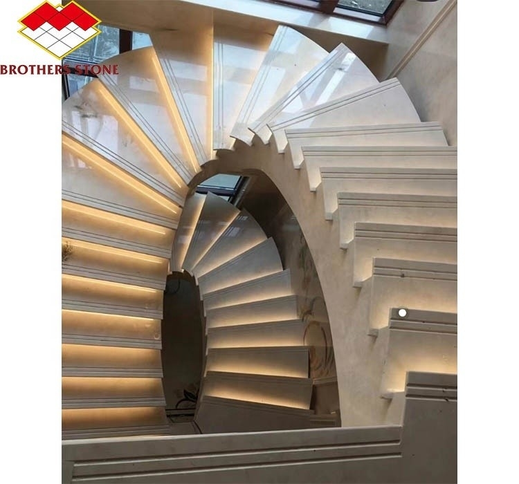 Marmeren trappen en steigertegels Moderne Europese stijl voor interieurontwerp in natuursteen