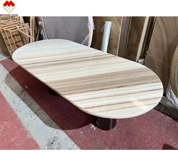 Palissandro Blauwe Marmeren Tafel Top Moderne Eettafel met tekening en 180*90cm Grootte