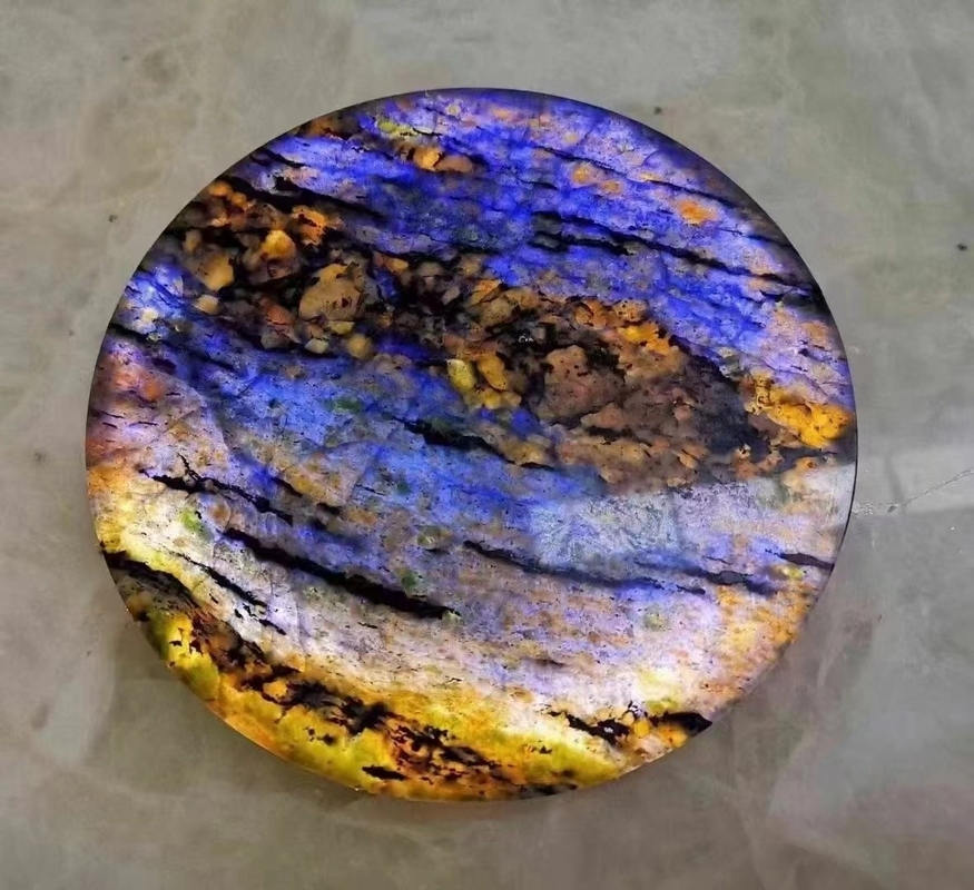 Moderne design theebeker tafelgerei met Lumi Stone Onyx Mat achtergrondverlichting Onyx Marmeren Achterhoeken