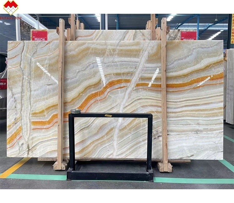 Translucent Regenboog Onyx Steen voor Villa Achtergrond CNF Gepolijst Rode Draak Onyx Marmer