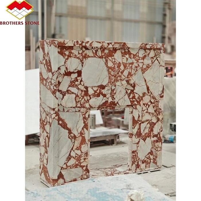 Gepersonaliseerde marmeren mantel open haard zonder afstandsbediening Perfect voor woonkamer of Vilar